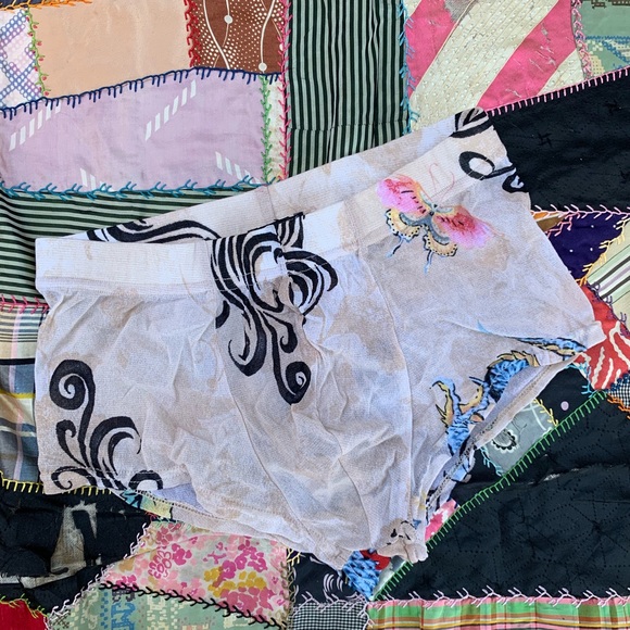 Vintage Italian Patterned Mesh Underwear